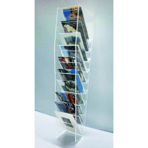 Espositore a parete (o da banco) porta cartoline 10 tasche